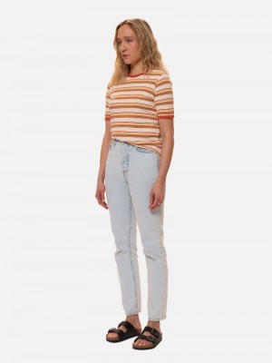 Nudie Jeans Breezy Britt Touch Of Jeans Dam Blå | 24YSHRPEN