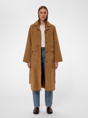 Nudie Jeans Ilse Mocka Coat Jackor Dam Bruna | 90CLDEMJV