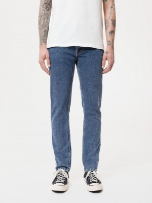 Nudie Jeans Lean Dean Plain Stone Jeans Herr Grå | 62OFHPSUX