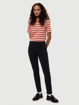 Nudie Jeans Mellow Mae So Jeans Dam Svarta | 26BXTGUDS