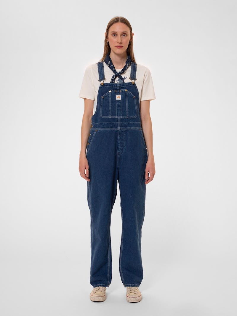 Nudie Jeans Astrid Dungarees Utility Byxor Dam Marinblå | 63MYAPLOF