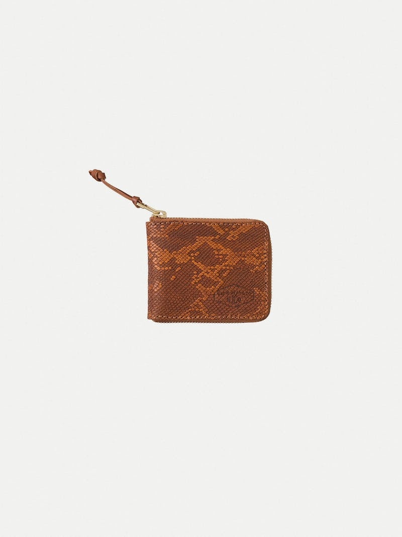 Nudie Jeans Bergendahl Wallet Zip Cognac Tillbehör Herr Bruna | 20XUBOCYZ