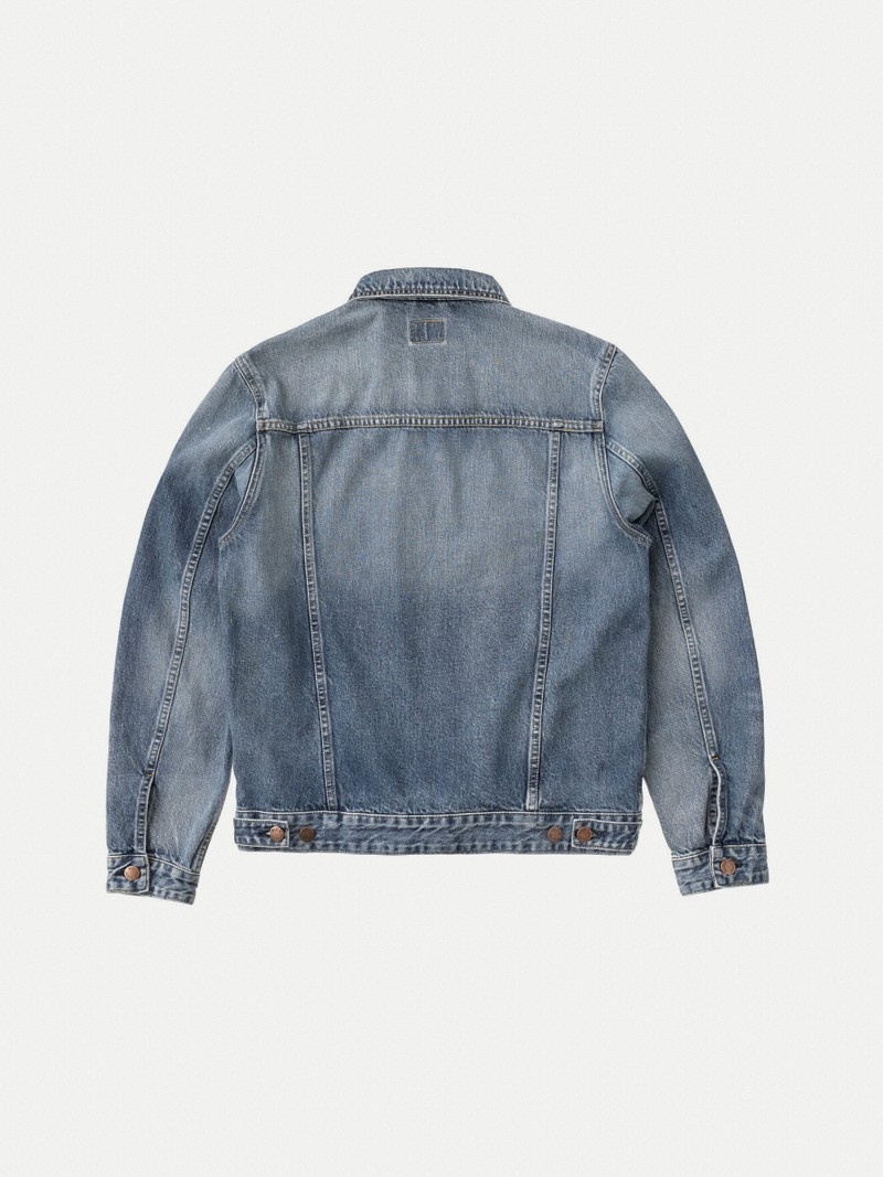 Nudie Jeans Bobby Tribe Denimjackor Herr Blå | 45RGZCDSL