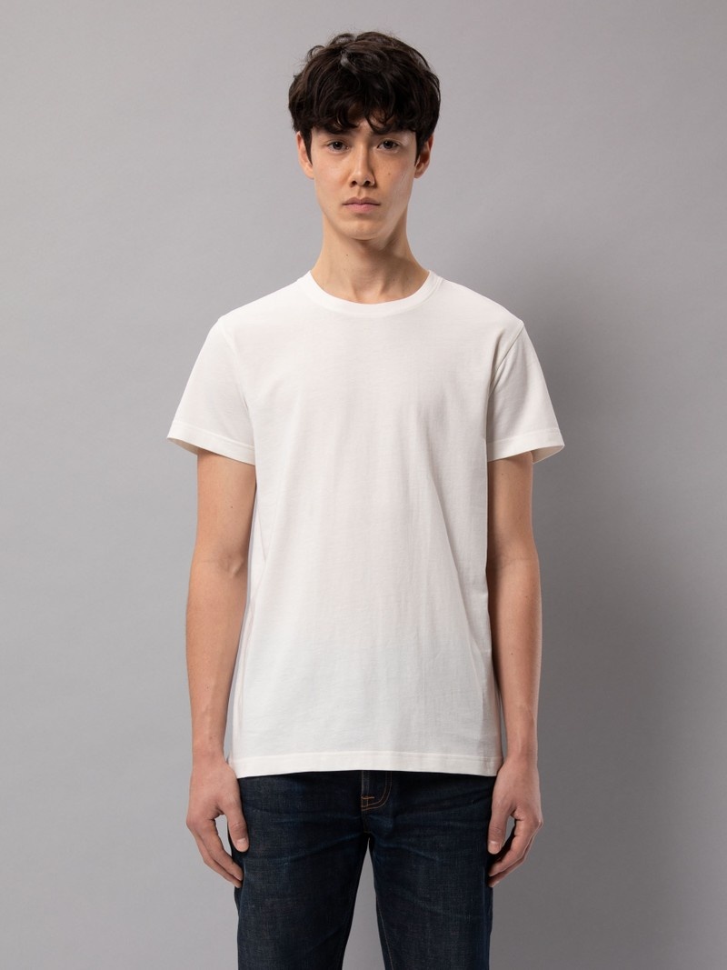 Nudie Jeans Crew Neck T-Shirt Herr Vita | 91MKGOPUB