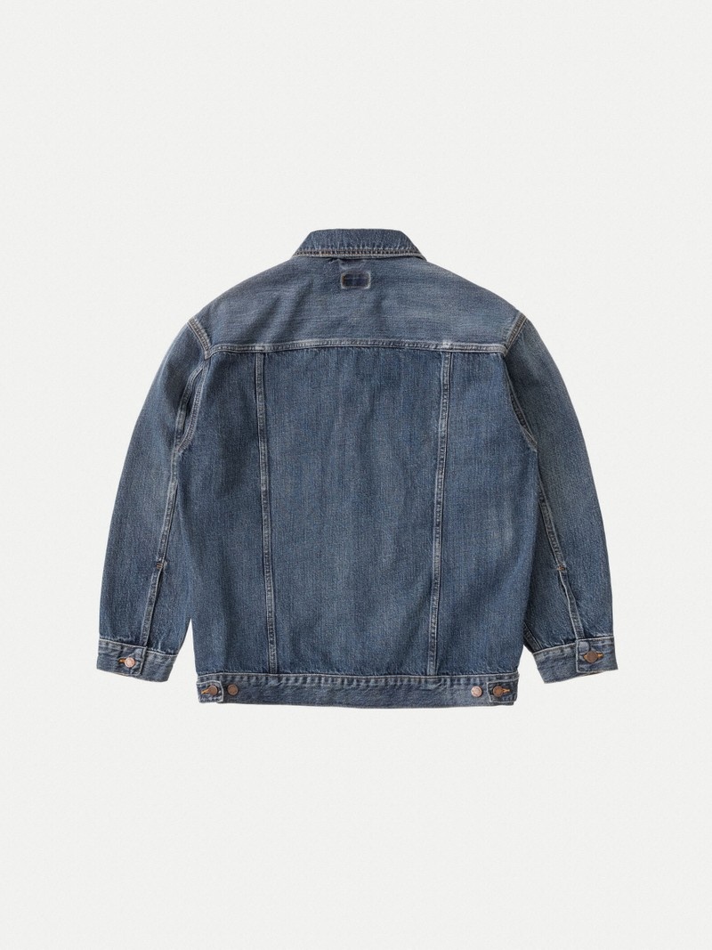 Nudie Jeans Elin Maze Denimjackor Dam Blå | 20MJPVEWY