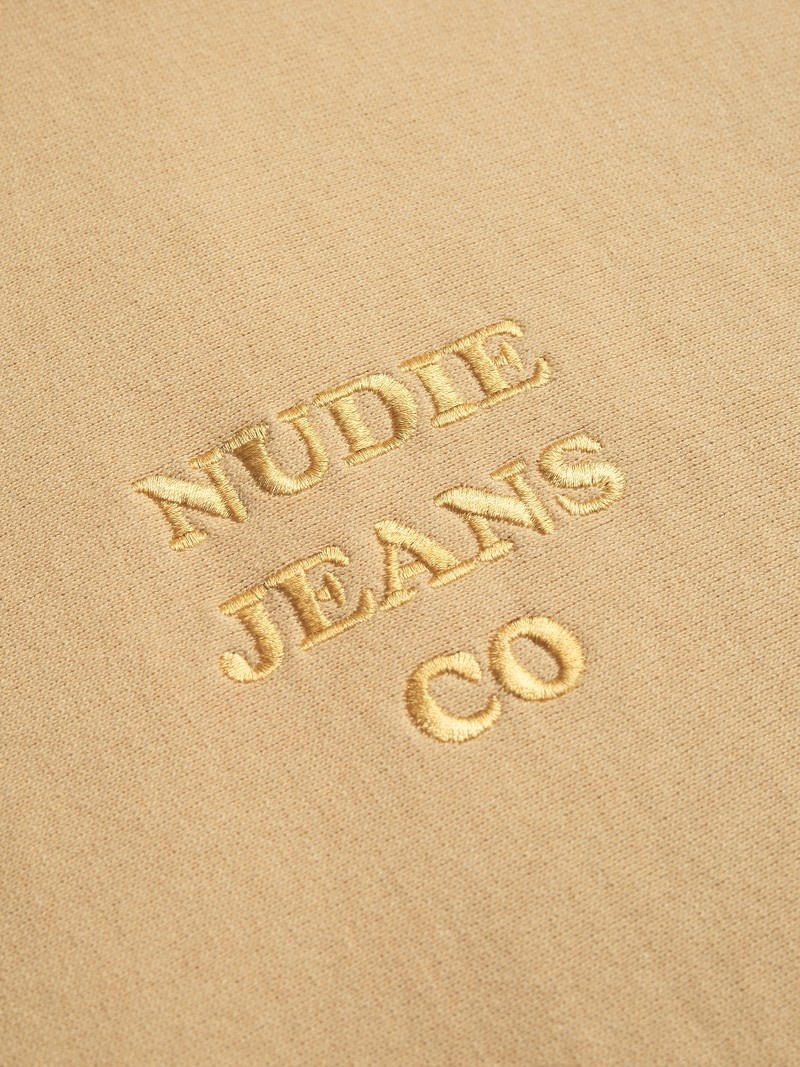 Nudie Jeans Fredrik NJCO70 Faded Sun Tröjor Herr Khaki | 48HXSJBZO