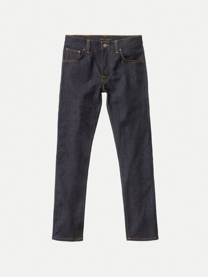 Nudie Jeans Grim Tim Dry True Jeans Herr Marinblå | 19VZELJRB