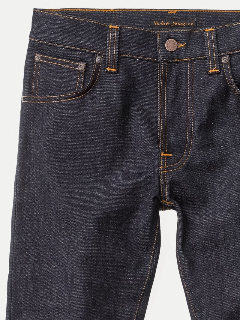 Nudie Jeans Grim Tim Dry True Jeans Herr Marinblå | 19VZELJRB