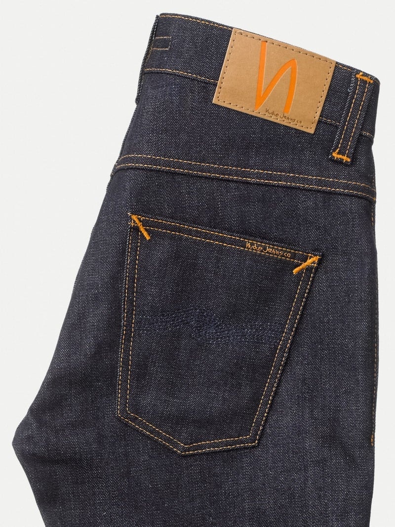 Nudie Jeans Grim Tim Dry True Jeans Herr Marinblå | 19VZELJRB