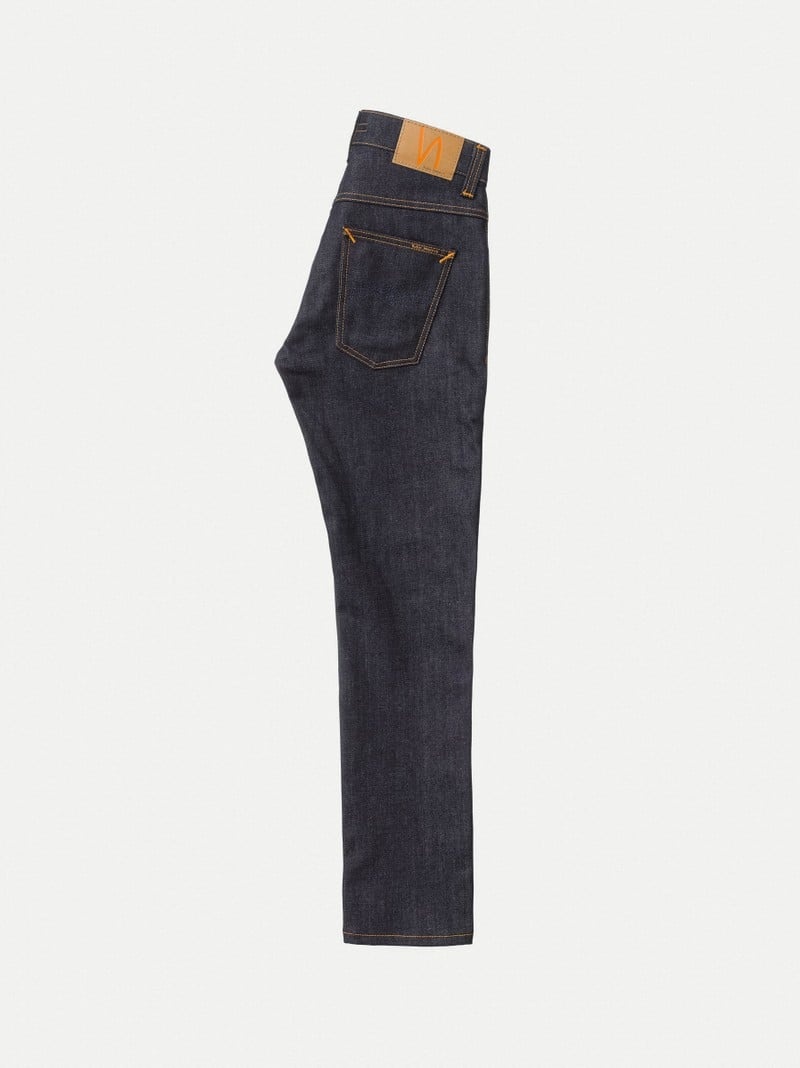 Nudie Jeans Grim Tim Dry True Jeans Herr Marinblå | 19VZELJRB