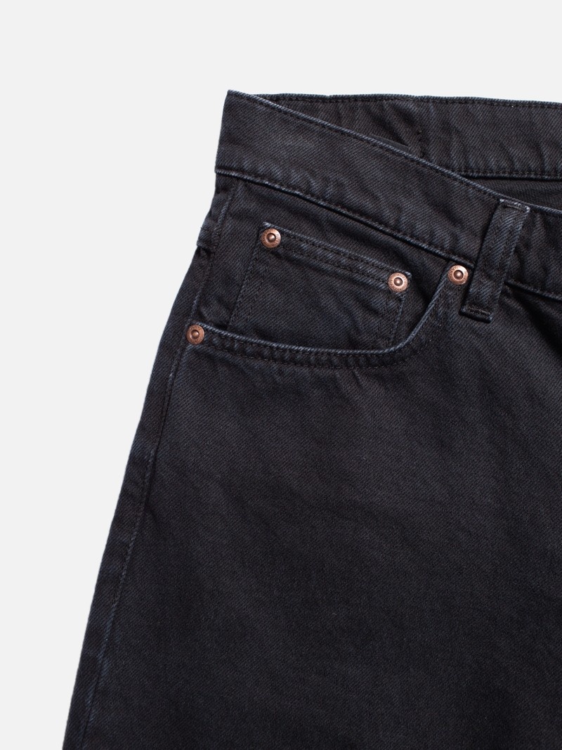 Nudie Jeans Grim Tim Matte OD Jeans Herr Svarta | 95QALHNIR