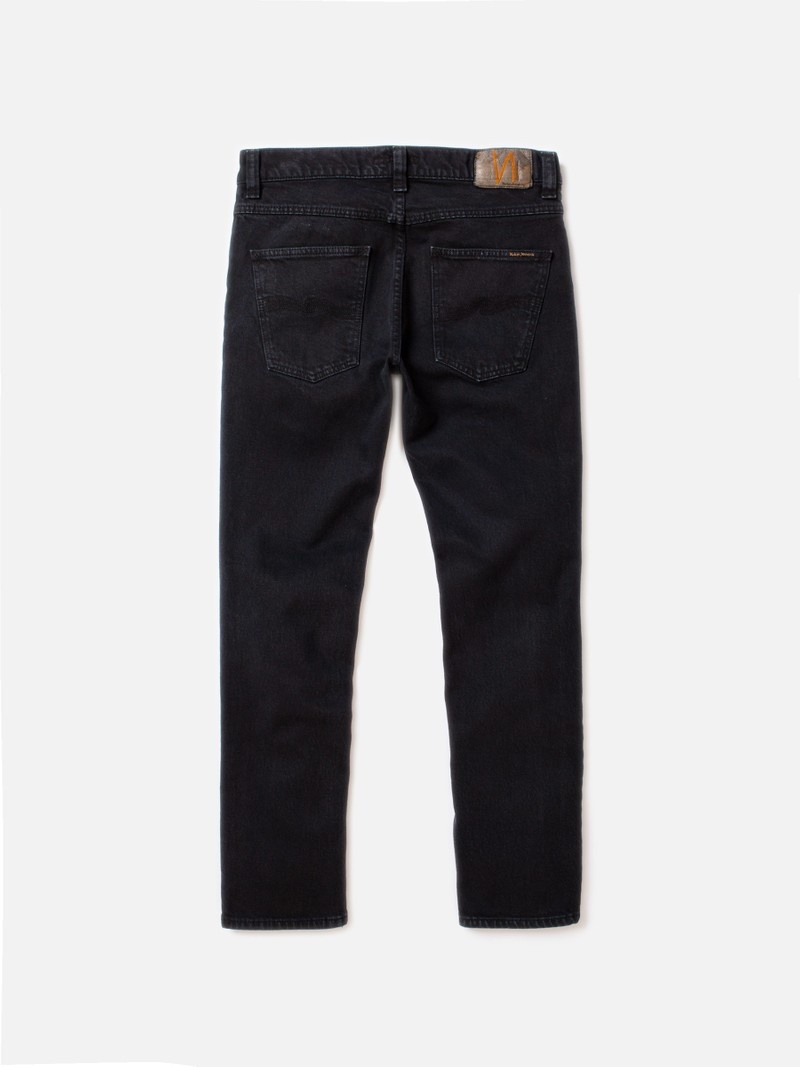 Nudie Jeans Grim Tim Matte OD Jeans Herr Svarta | 95QALHNIR