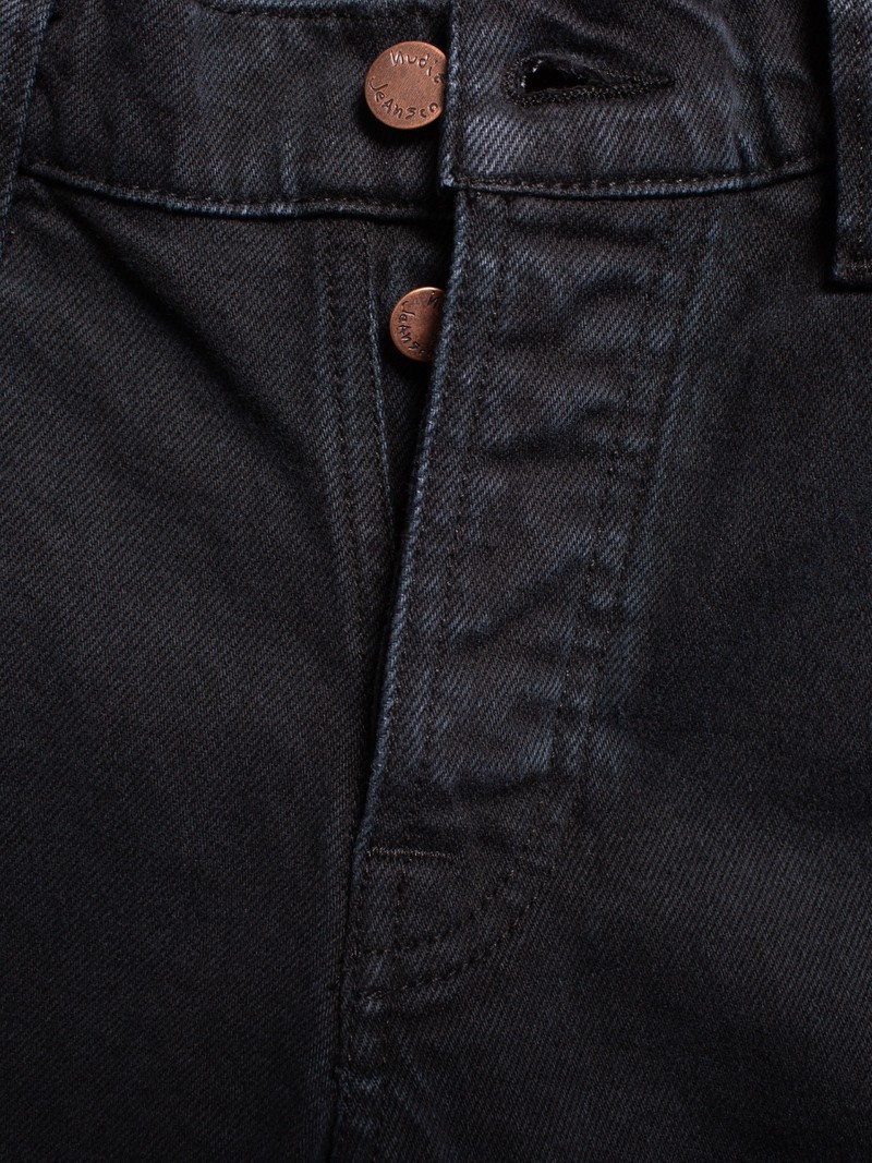 Nudie Jeans Grim Tim Matte OD Jeans Herr Svarta | 95QALHNIR