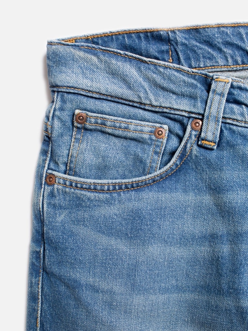 Nudie Jeans Grim Tim True Jeans Herr Blå | 64KBVRICY