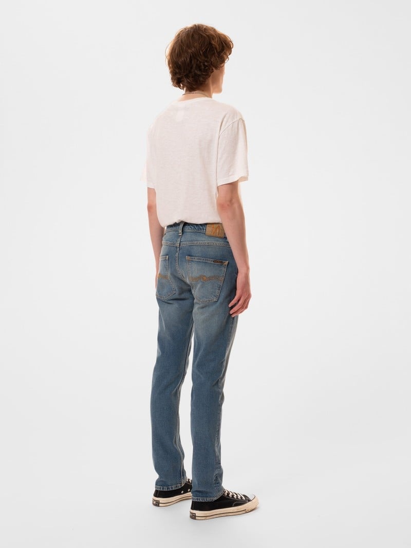 Nudie Jeans Grim Tim True Jeans Herr Blå | 64KBVRICY