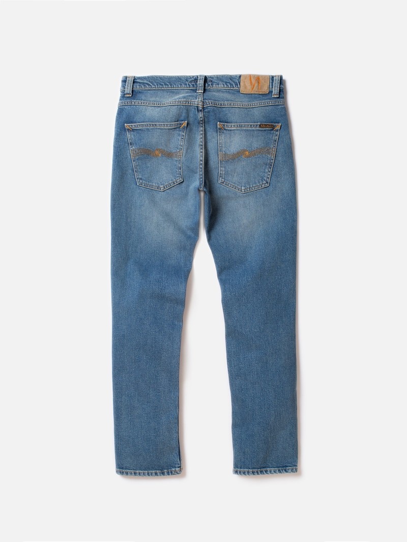 Nudie Jeans Grim Tim True Jeans Herr Blå | 64KBVRICY