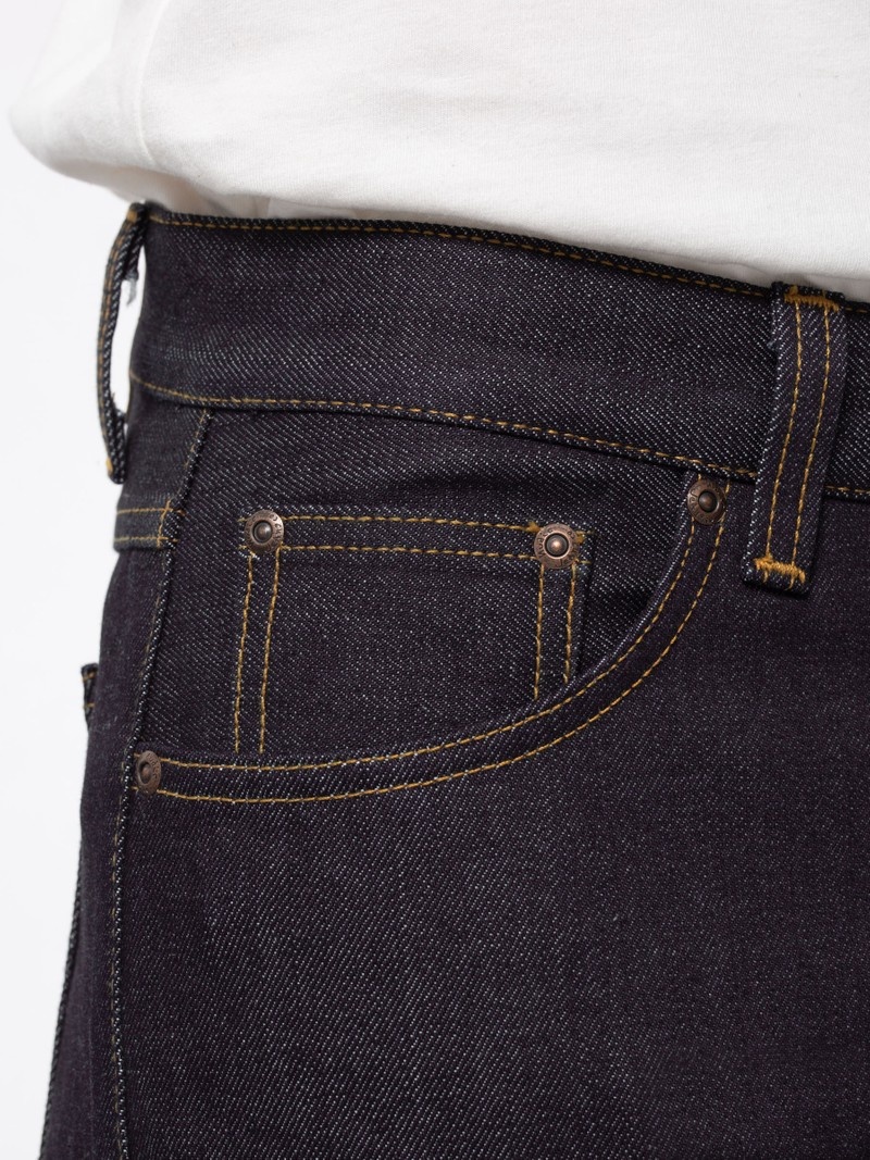 Nudie Jeans Gritty Jackson Dry Klassiska Jeans Herr Svarta | 71NVPABMU