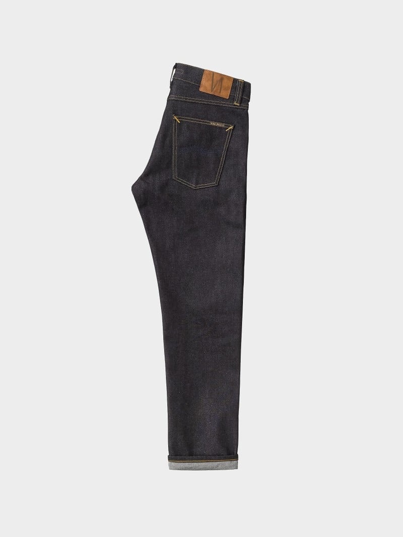 Nudie Jeans Gritty Jackson Dry Maze Selvage Jeans Herr Svarta | 28ZVSAMTY