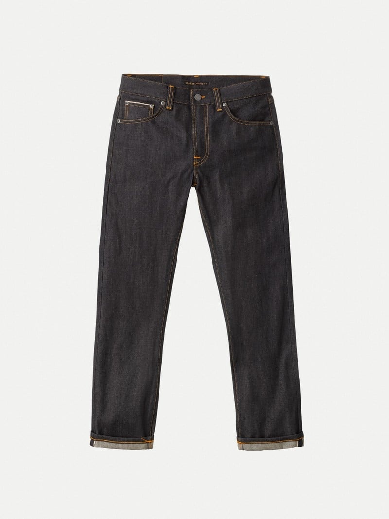 Nudie Jeans Gritty Jackson Dry Selvage Jeans Herr Svarta | 07JERGXLP