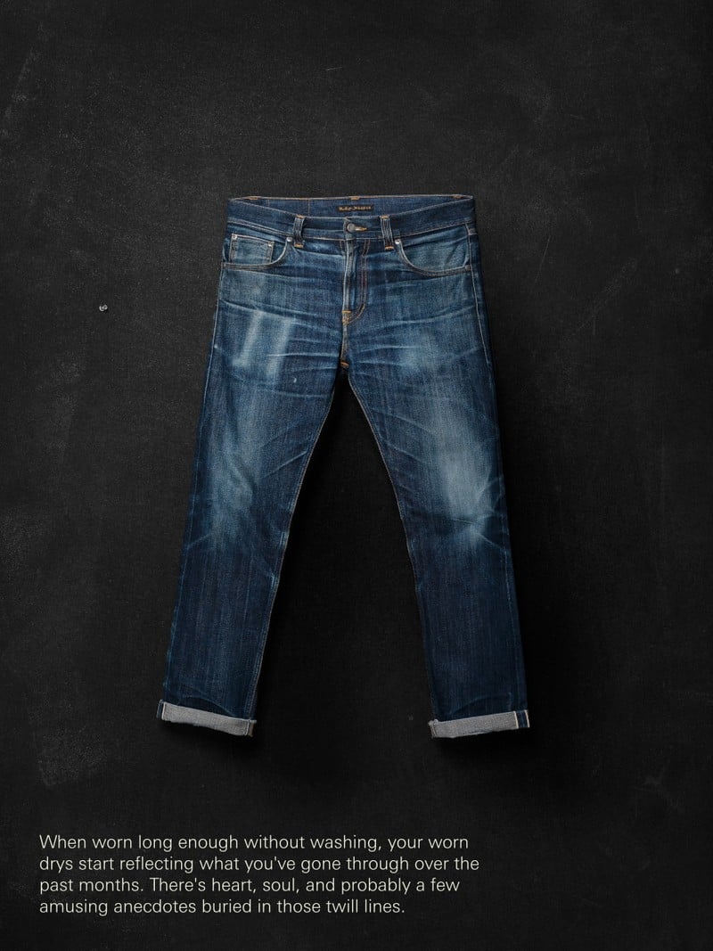 Nudie Jeans Gritty Jackson Dry Selvage Jeans Herr Svarta | 07JERGXLP