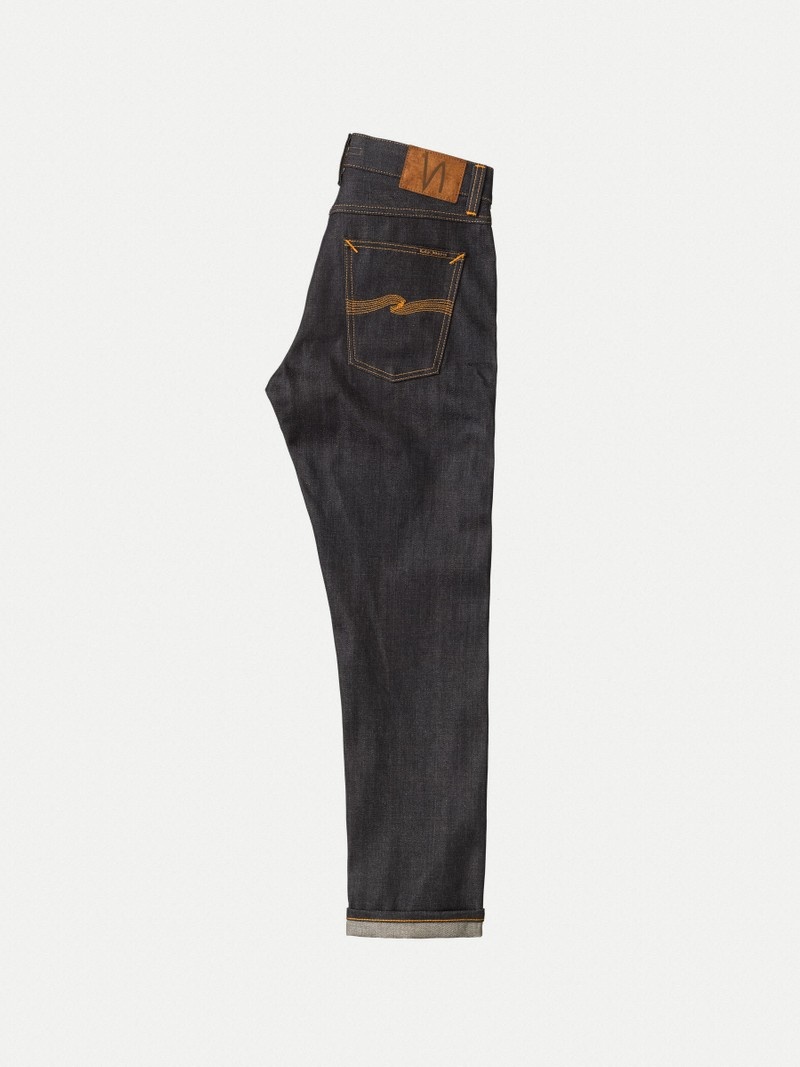 Nudie Jeans Gritty Jackson Dry Selvage Jeans Herr Svarta | 07JERGXLP