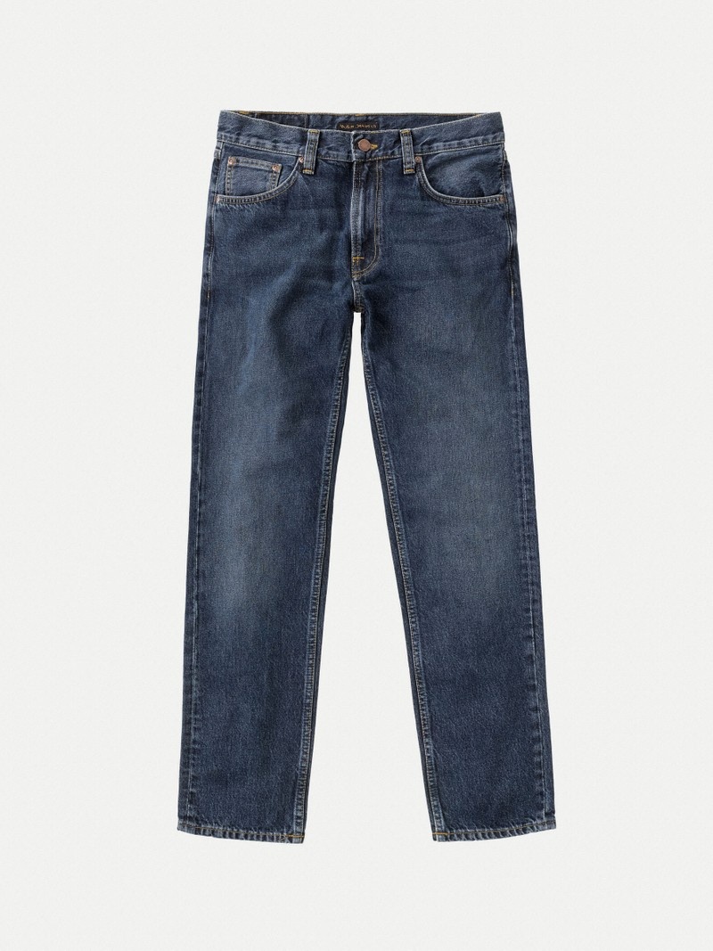 Nudie Jeans Gritty Jackson Slate Jeans Herr Marinblå | 25AFGTVWH