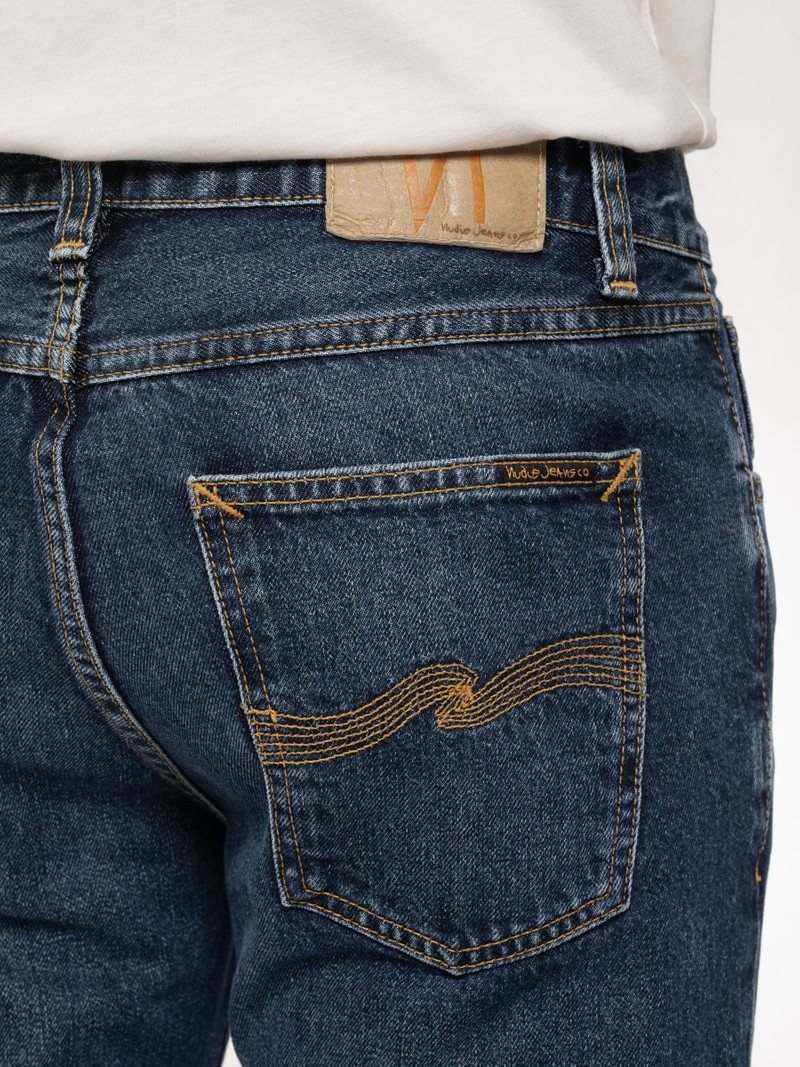 Nudie Jeans Gritty Jackson Slate Jeans Herr Marinblå | 25AFGTVWH