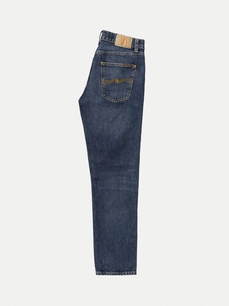 Nudie Jeans Gritty Jackson Slate Jeans Herr Marinblå | 25AFGTVWH