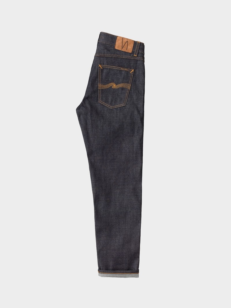 Nudie Jeans Gritty Jackson Snake Eyes Selvage Jeans Herr Svarta | 15RQKBFGN