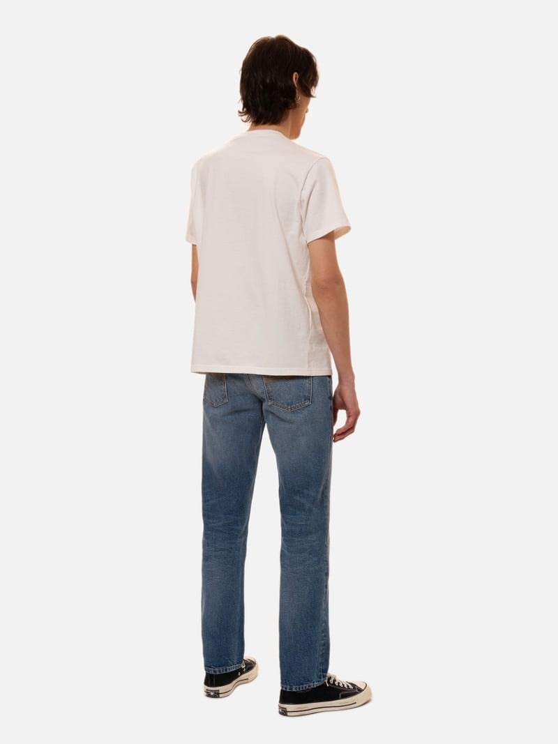 Nudie Jeans Gritty Jackson Traces Jeans Herr Blå | 93FILUTAM