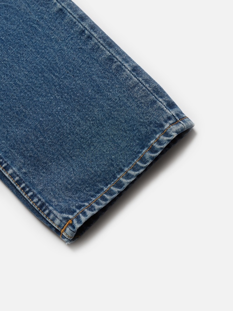 Nudie Jeans Gritty Jackson Traces Jeans Herr Blå | 93FILUTAM