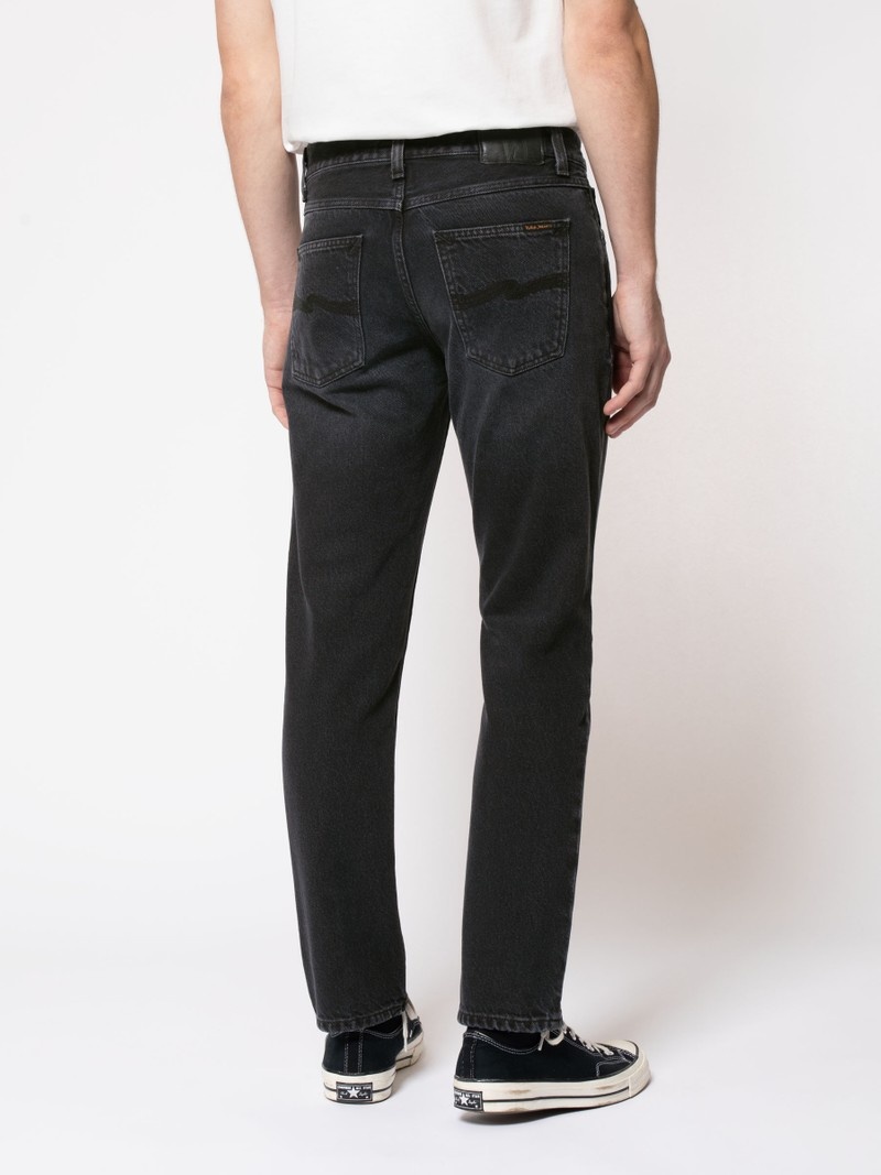 Nudie Jeans Gritty Jackson Worn Circle Jeans Herr Svarta | 97NJULGTC