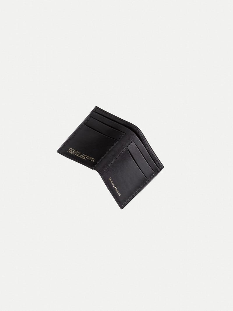 Nudie Jeans Hagdahl Wallet New Logo Tillbehör Herr Svarta | 93OVELTCH