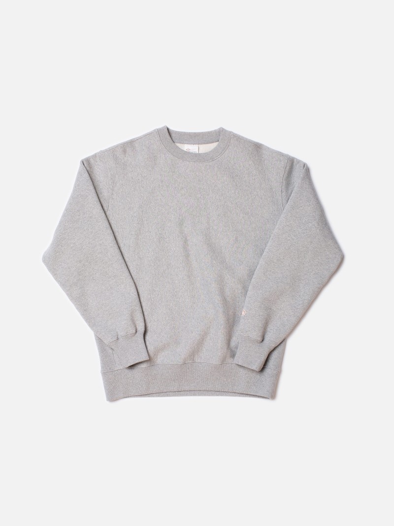 Nudie Jeans Hasse Crew Neck Stickat Herr Ljusgrå | 08HGVKICA