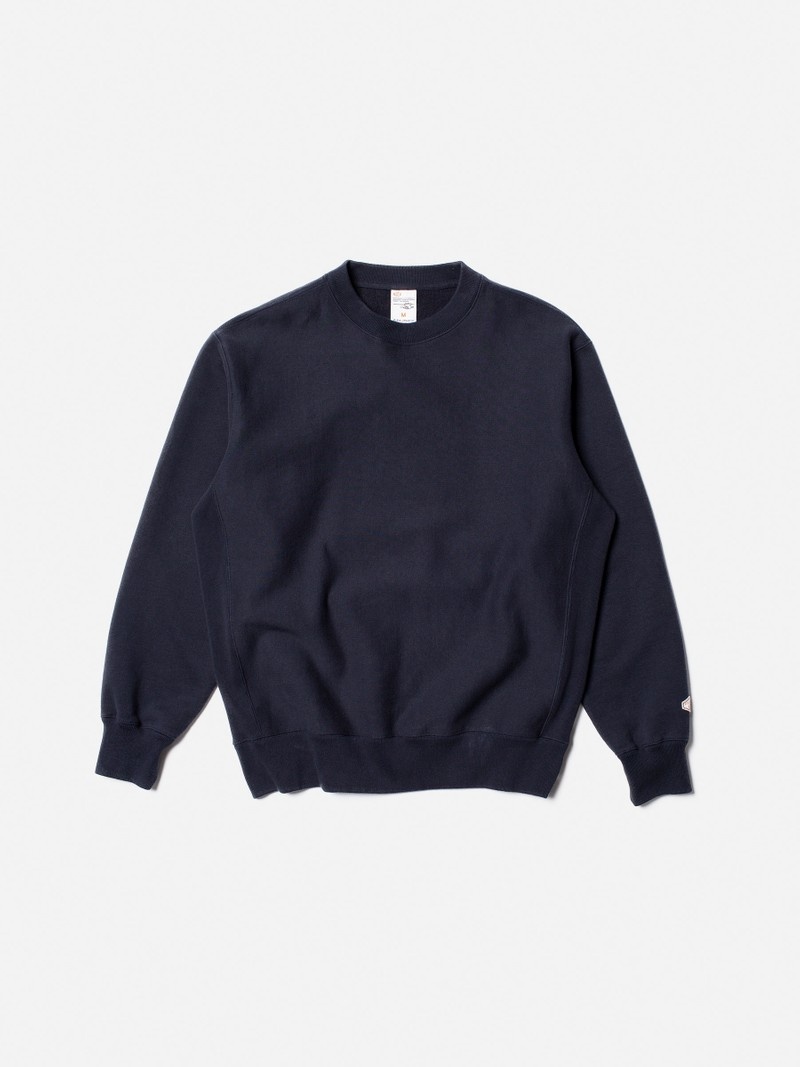 Nudie Jeans Hasse Crew Neck Stickat Herr Marinblå | 16NWPKQRC