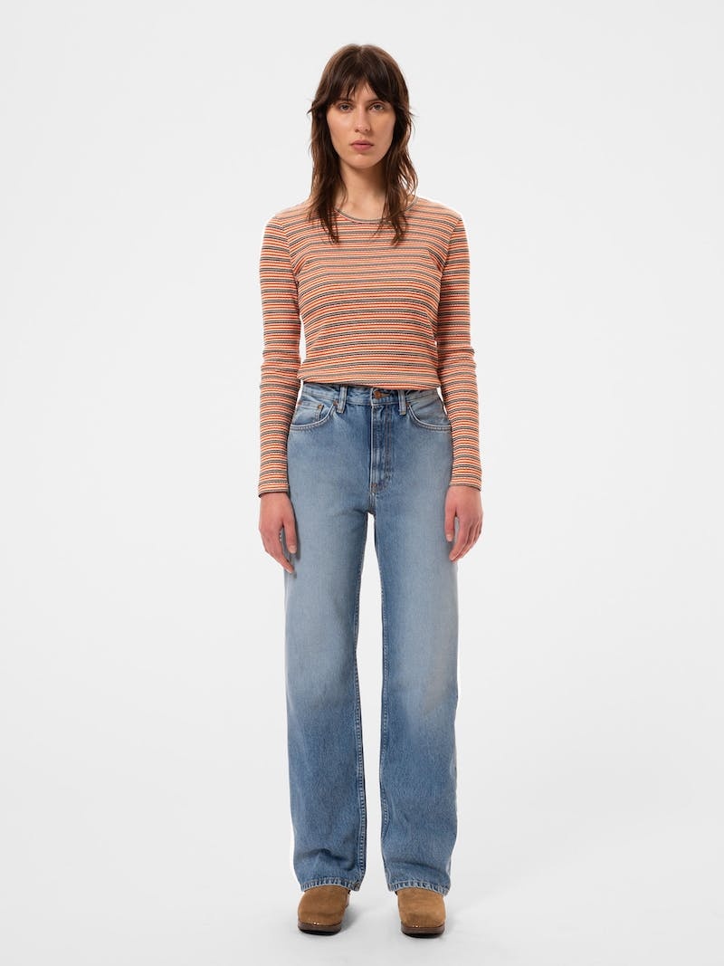 Nudie Jeans Jessyd Rib LS T-Shirt Dam Olika Färger | 68ARLHTOU