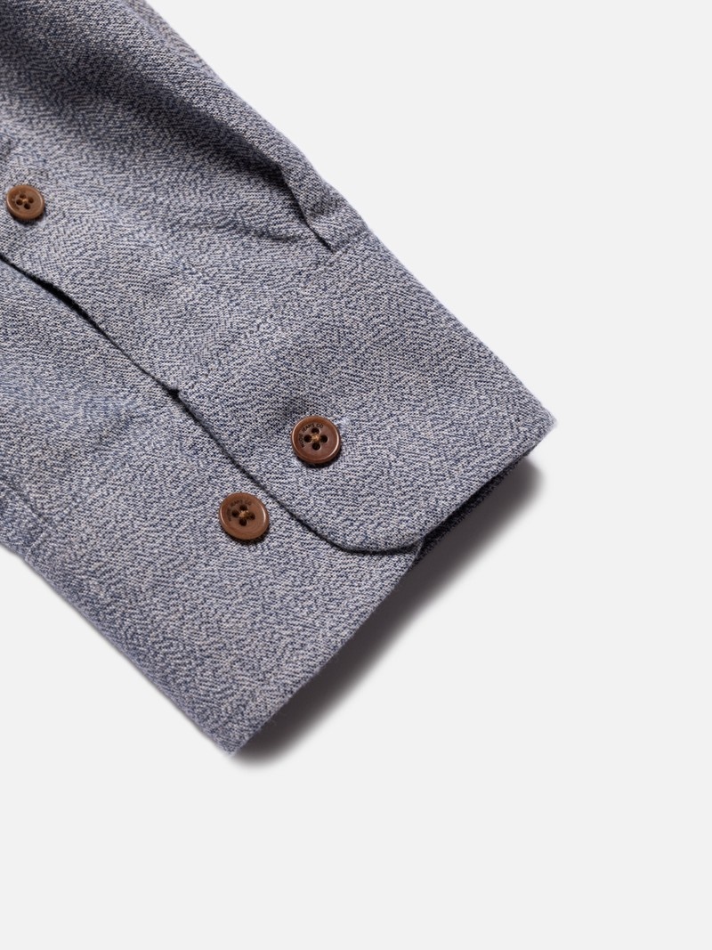 Nudie Jeans John Button Down Skjorta Herr Grå | 61YDVWTXM