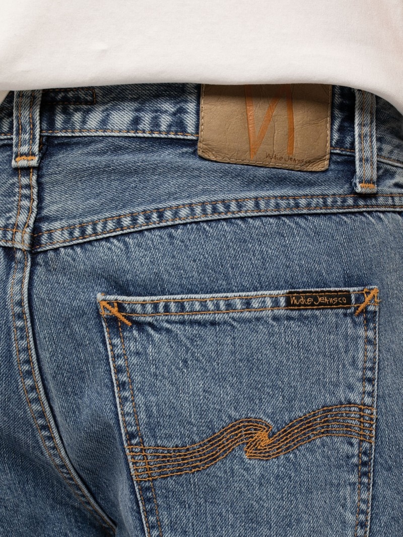 Nudie Jeans Josh Friendly Shorts Herr Blå | 89ZFPKNVT