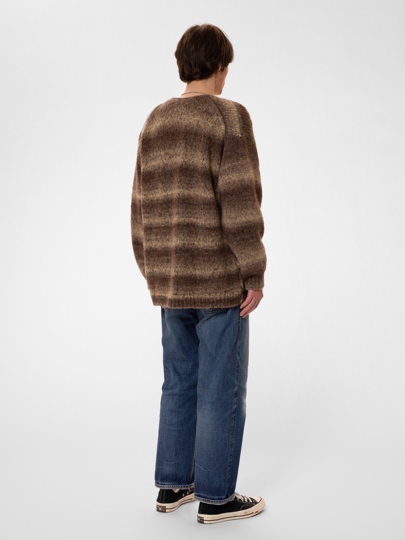 Nudie Jeans Kent Fuzzy Cardigan Multi Stickat Herr Olika Färger | 12HPCQYKN