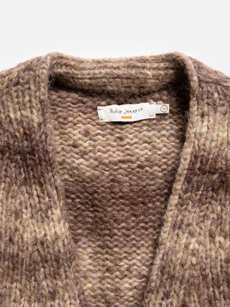 Nudie Jeans Kent Fuzzy Cardigan Multi Stickat Herr Olika Färger | 12HPCQYKN