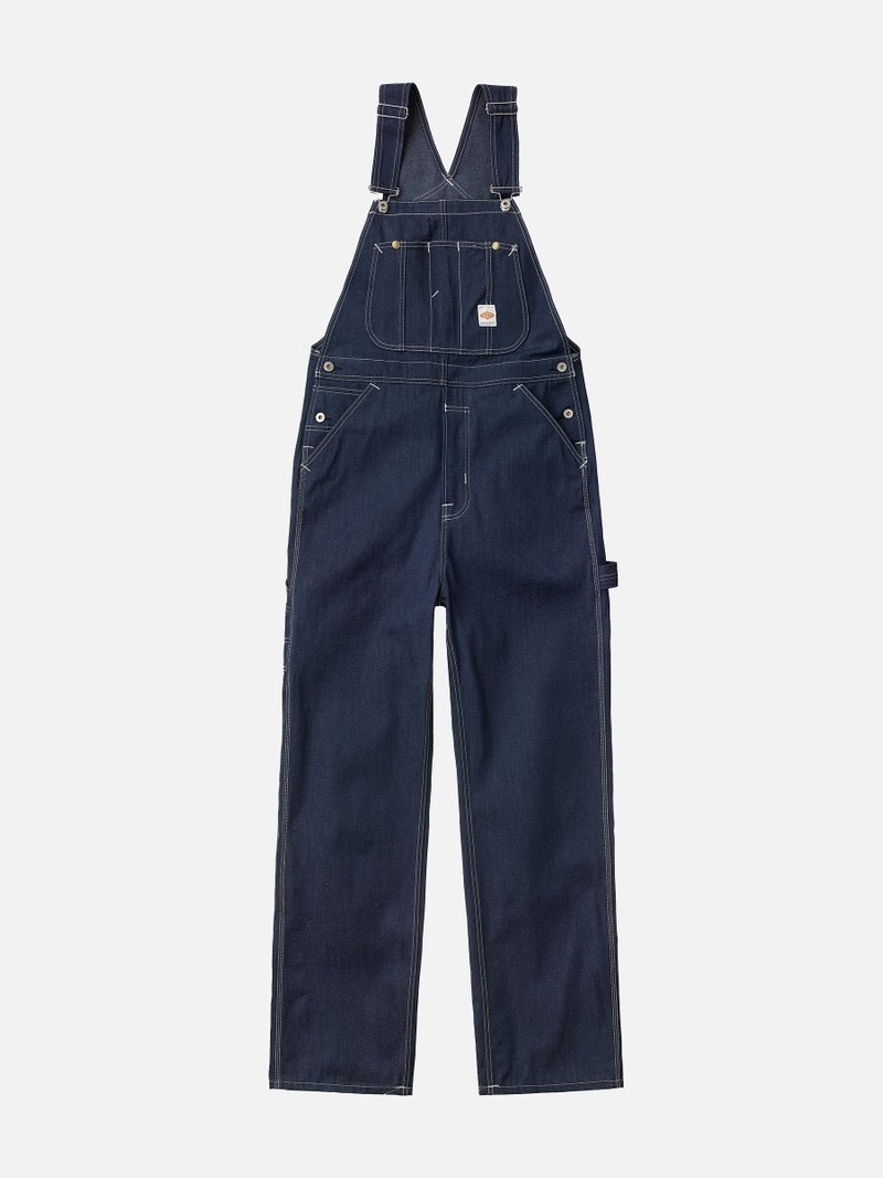 Nudie Jeans Kevin Dungarees Utility Byxor Herr Marinblå | 52IUGHZBD