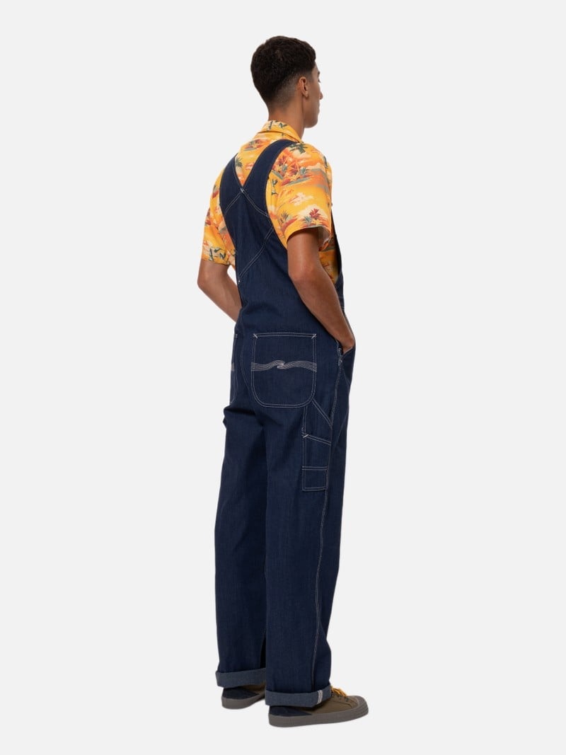 Nudie Jeans Kevin Dungarees Utility Byxor Herr Marinblå | 52IUGHZBD