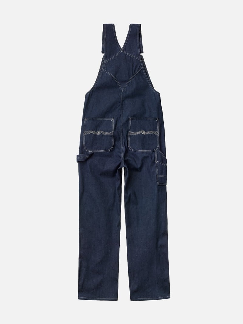 Nudie Jeans Kevin Dungarees Utility Byxor Herr Marinblå | 52IUGHZBD