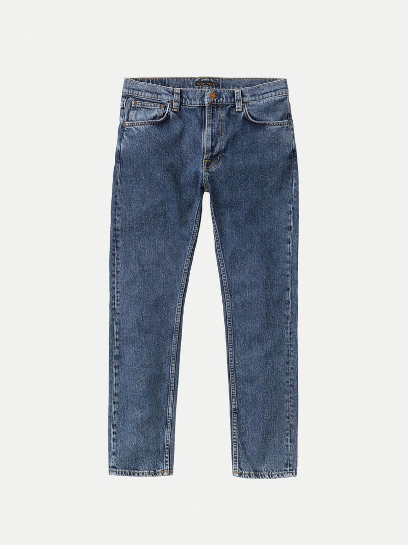 Nudie Jeans Lean Dean Plain Stone Jeans Herr Grå | 62OFHPSUX