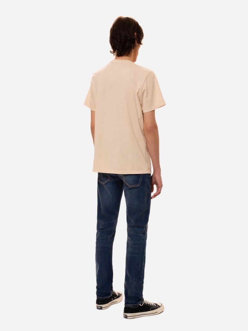 Nudie Jeans Lean Dean Troubled Sea Jeans Herr Marinblå | 67KXIGTPF