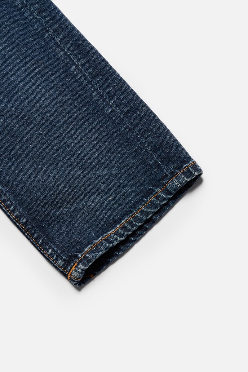 Nudie Jeans Lean Dean Troubled Sea Jeans Herr Marinblå | 67KXIGTPF