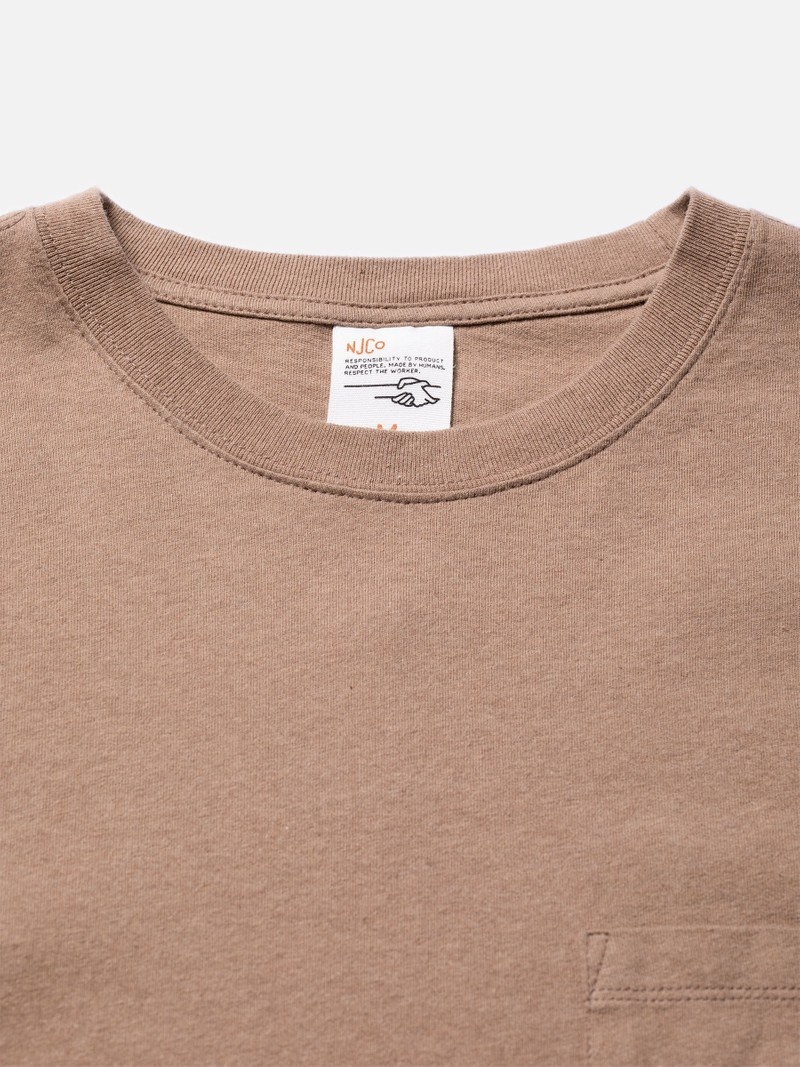 Nudie Jeans Leffe Pocket T-Shirt Herr Bruna | 07NSIVRKM