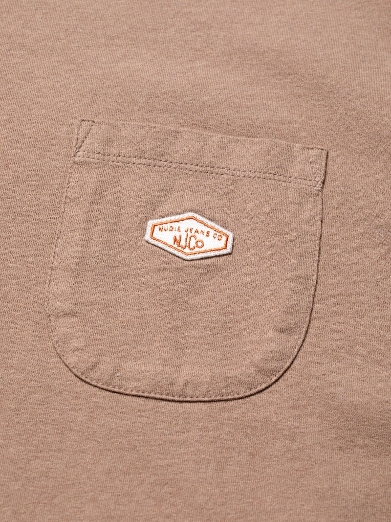 Nudie Jeans Leffe Pocket T-Shirt Herr Bruna | 07NSIVRKM