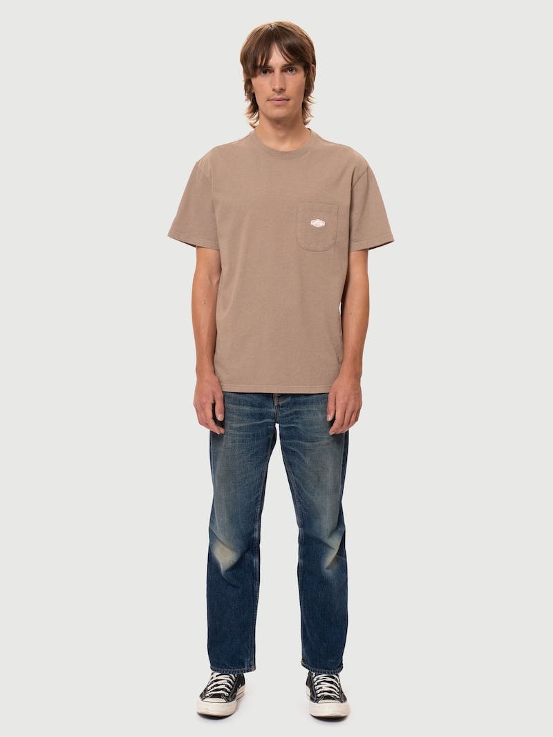 Nudie Jeans Leffe Pocket T-Shirt Herr Bruna | 07NSIVRKM