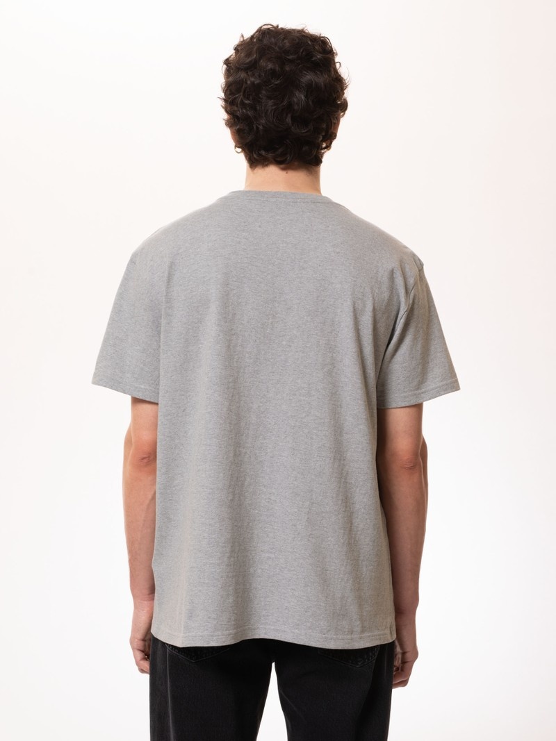 Nudie Jeans Leffe Pocket T-Shirt Herr Grå | 89UWIPVQN